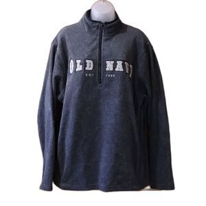 Old Navy Gray 1/4 Zip Pullover Sweater Large NWT Cozy Casual Top